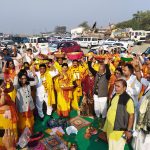 આછવણીના પ્રગટેશ્વરધામની ધજા સાથેની પદયાત્રાનું દમણથી પ્રસ્થાન કરાયું